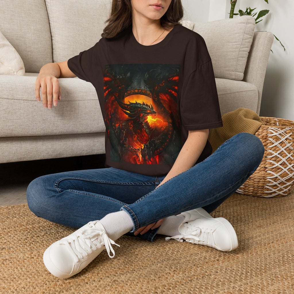 Dragon Fire T-Shirt — Fiery Dragon Face Graphic Tee