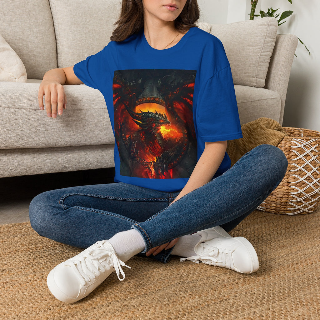 Dragon Fire T-Shirt — Fiery Dragon Face Graphic Tee