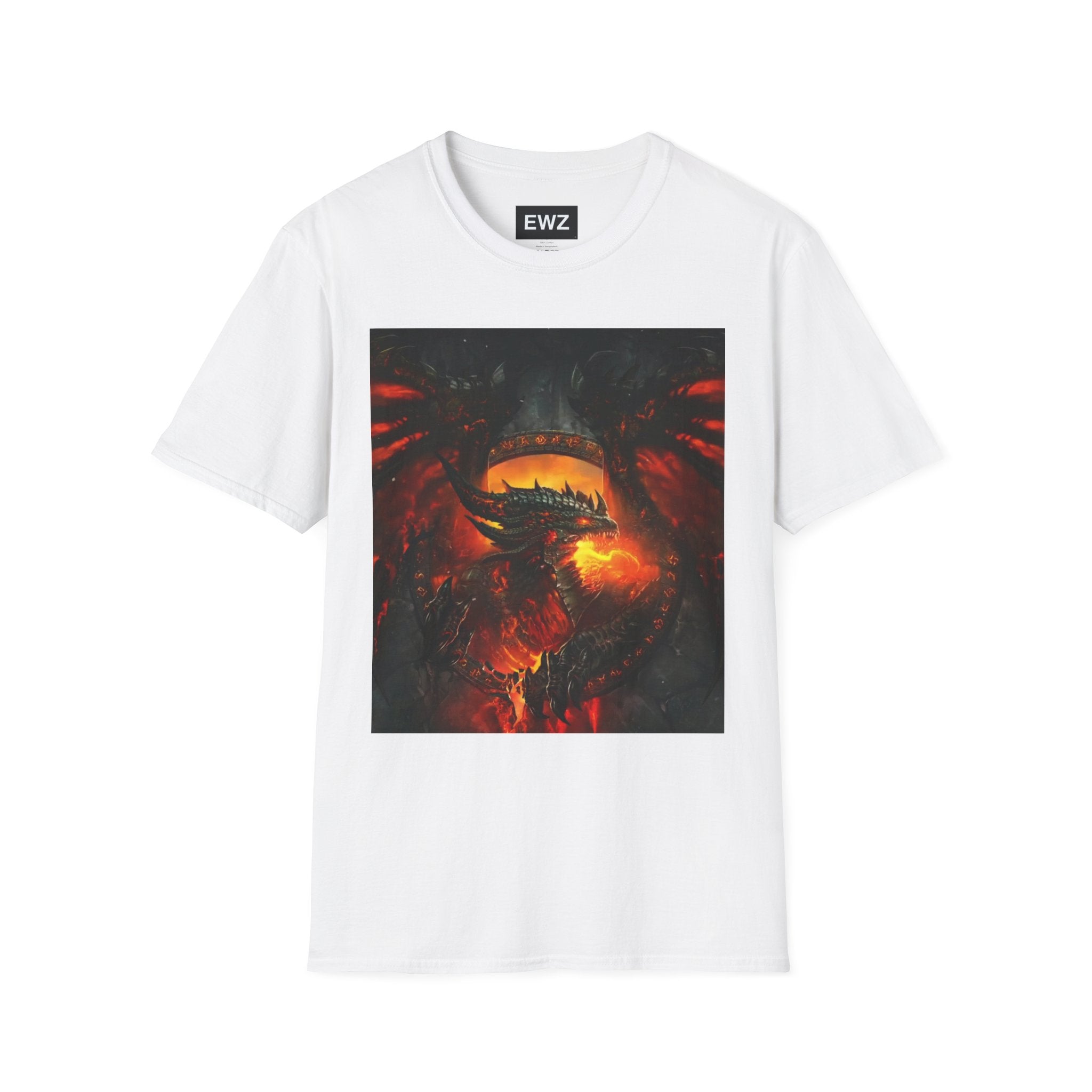 Dragon Fire T-Shirt — Fiery Dragon Face Graphic Tee