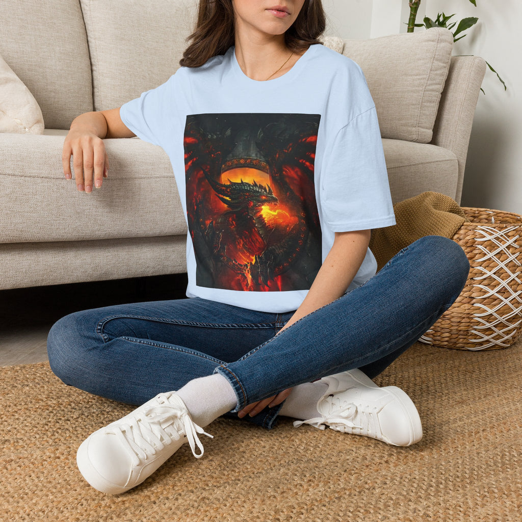 Dragon Fire T-Shirt — Fiery Dragon Face Graphic Tee