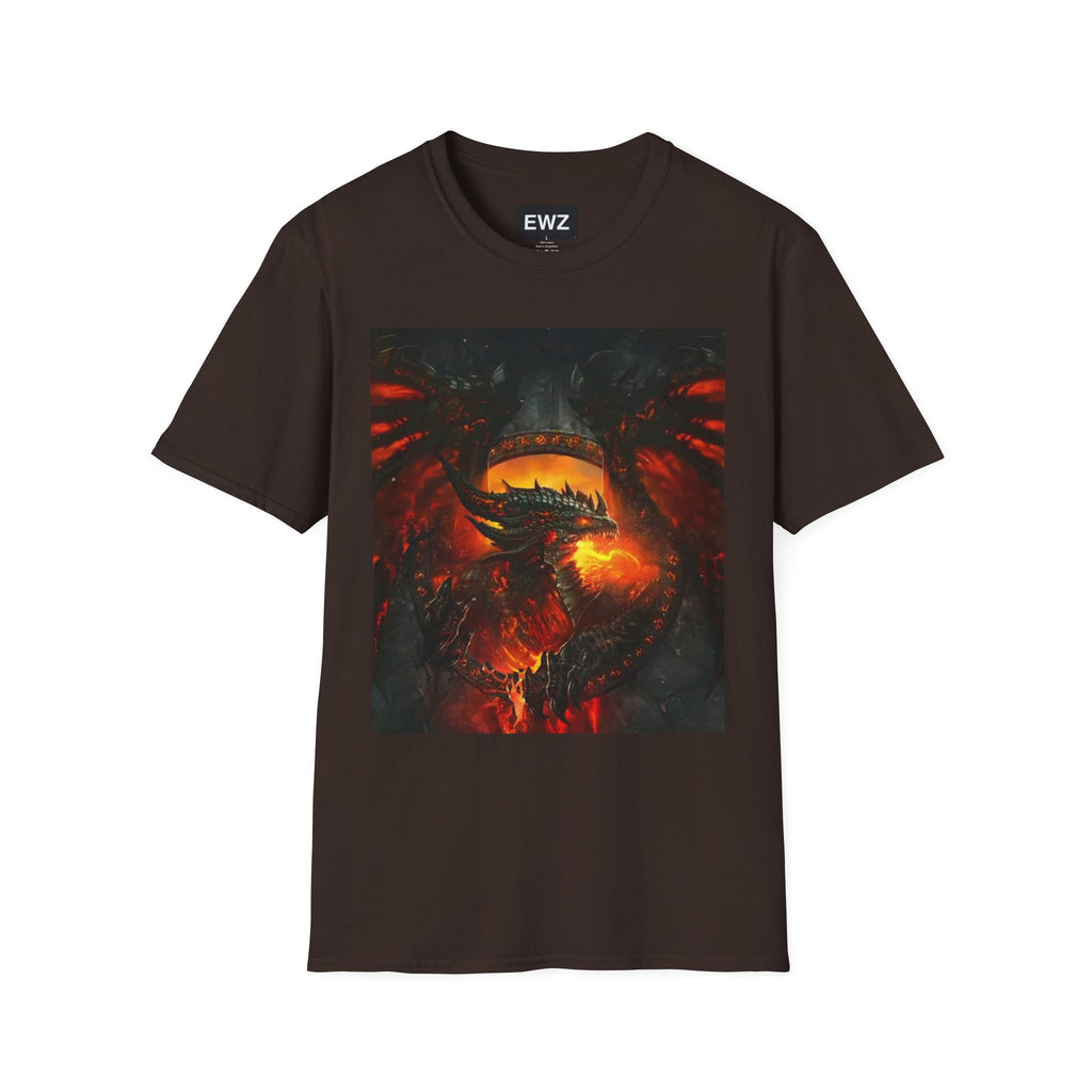 Dragon Fire T-Shirt — Fiery Dragon Face Graphic Tee