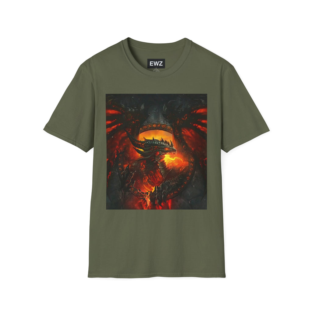 Dragon Fire T-Shirt — Fiery Dragon Face Graphic Tee