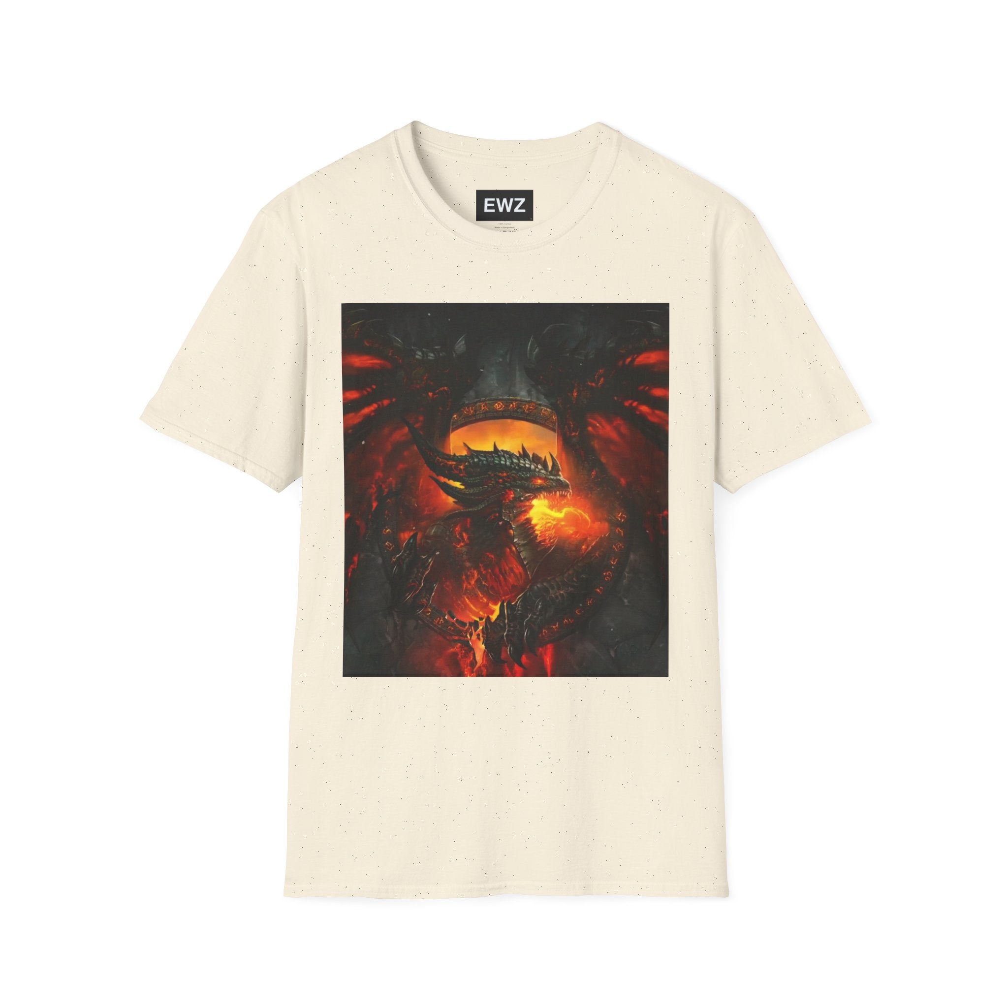 Dragon Fire T-Shirt — Fiery Dragon Face Graphic Tee
