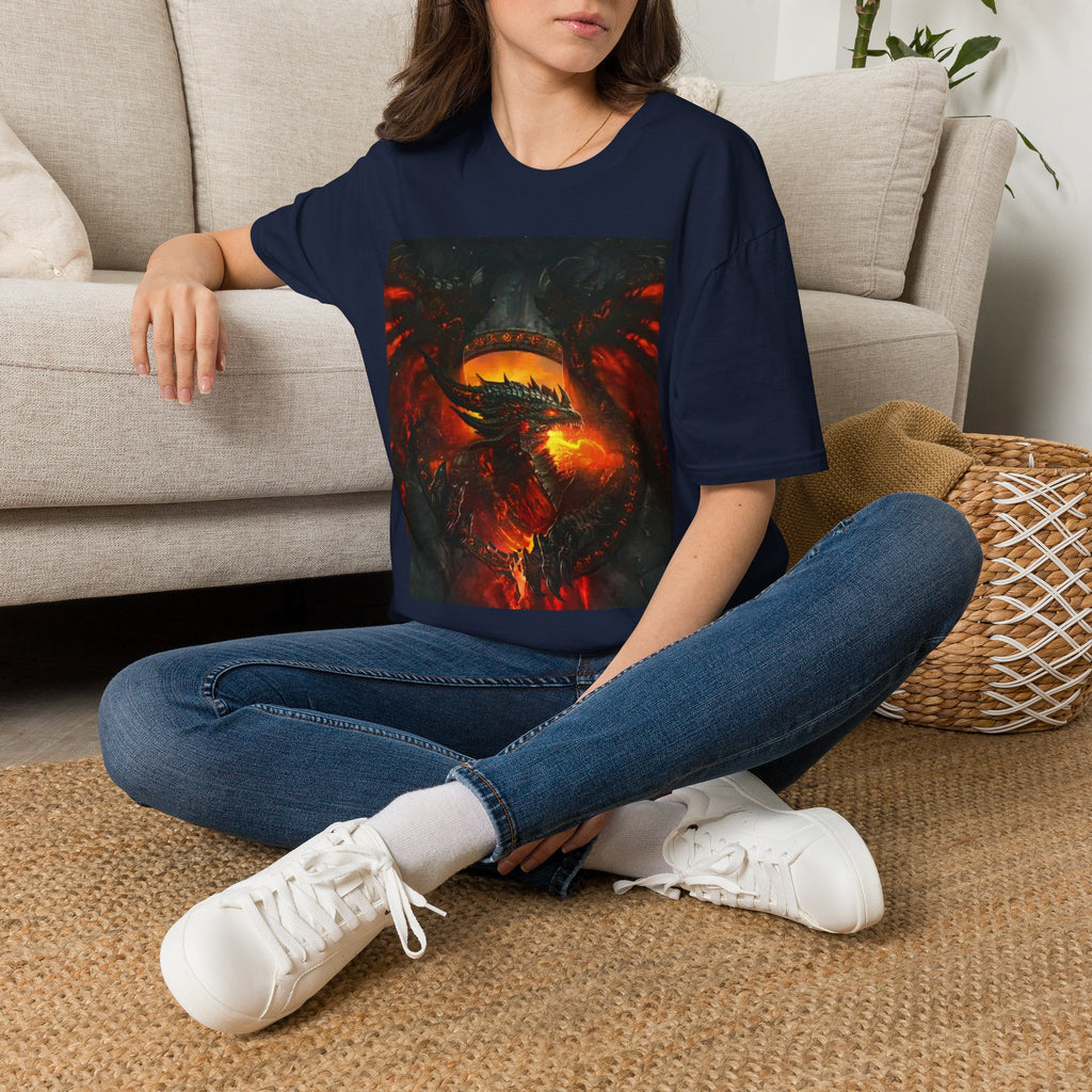 Dragon Fire T-Shirt — Fiery Dragon Face Graphic Tee