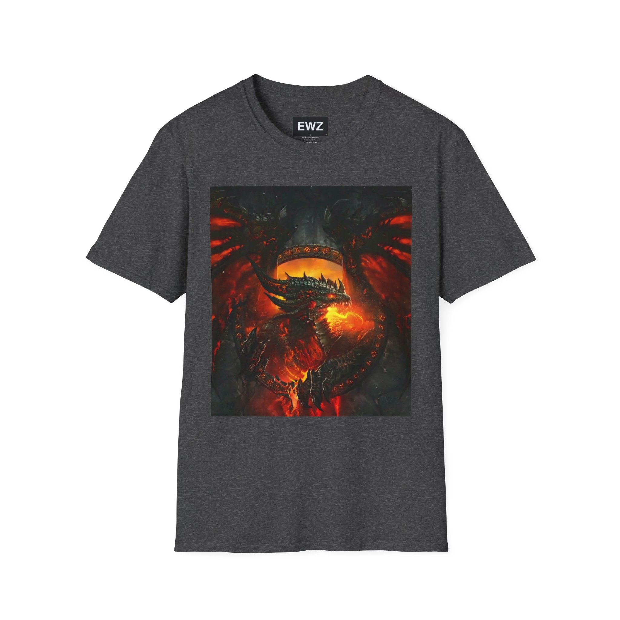 Dragon Fire T-Shirt — Fiery Dragon Face Graphic Tee