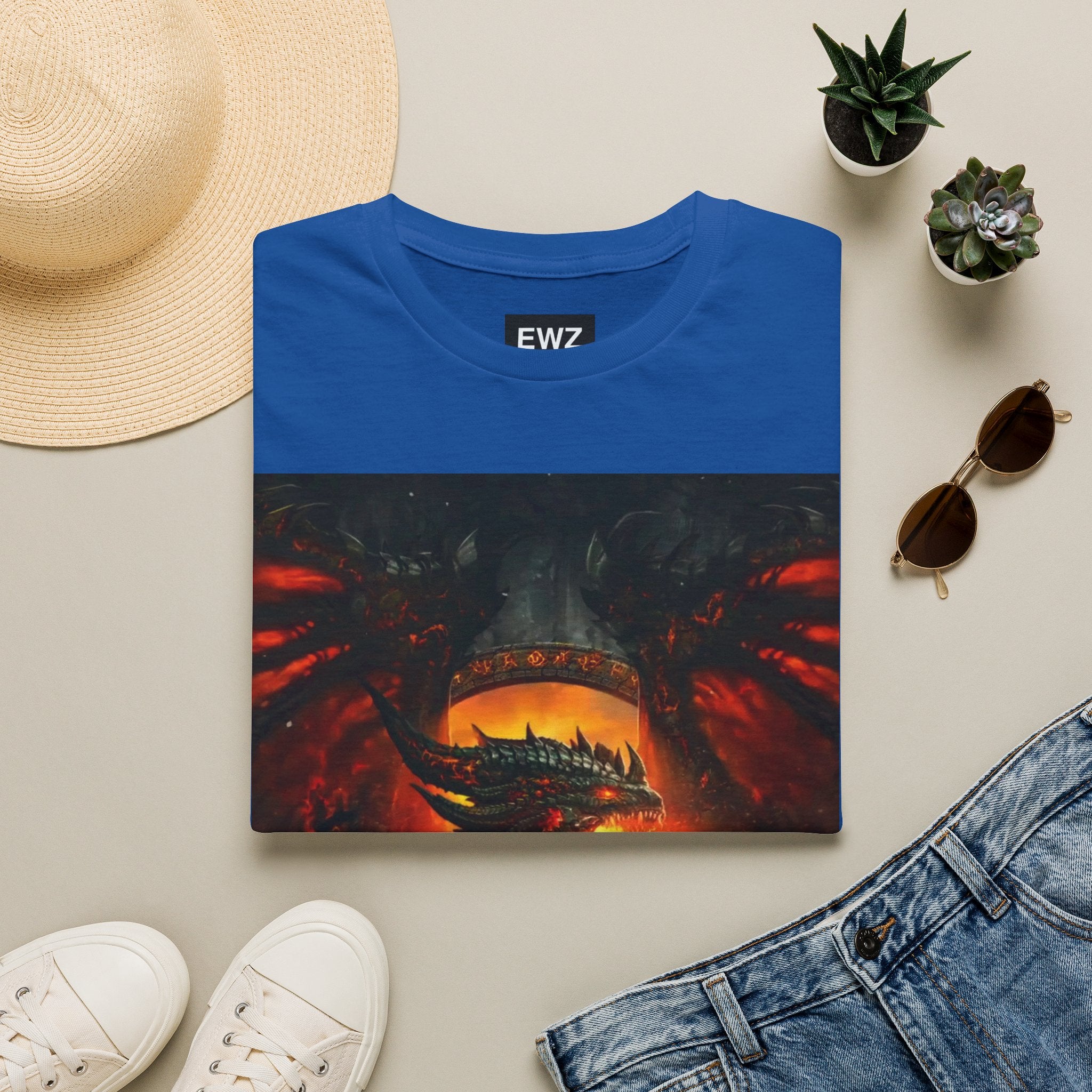 Dragon Fire T-Shirt — Fiery Dragon Face Graphic Tee
